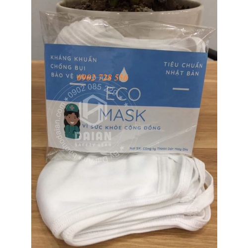 Khẩu trang vải Eco Mask kháng khuẩn tái sử dụng 25-30 lần giặt