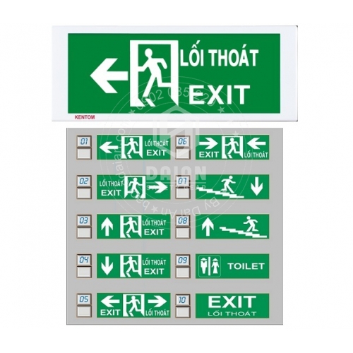 Đèn exit thoát hiểm hai mặt Kentom KT-620