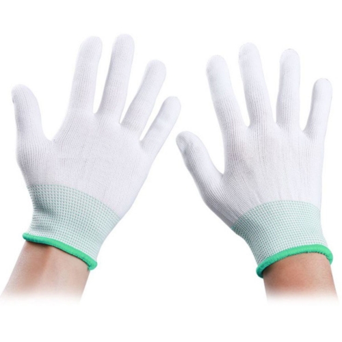 Găng tay phòng sạch không phủ PU màu trắng